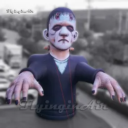 6m Scary Giant Real Halloween Inflatable Frankenstein Monster Model With Blower For Carnival Party Decoration