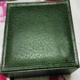 Mode Swiss Original Brand Watch Boxes Green Box and Papers For Rolex Watches Men Herrens armbandsur Bookletkort på engelska 3305