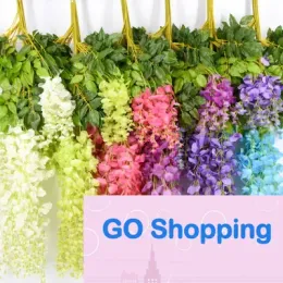 All-Match Simulation Wisteria Flower Blossom Bean Flower Hanging Wedding Fake Wisteria Flower Wholesale Decorative Simulation Wisteria Branch