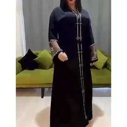 Vêtements ethniques Abayas pour femmes élégantes robe hijab Dubaï Turquie musulman Caftan Marocain pierres brillantes kimono islamique 231l