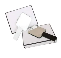 2017 Famous pattern New fashion classic acrylic makeup handle mirror highquality portable vanity mirror with gift box2457966