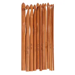 12PCS 15 cm bambusowe igły dzianiny szydełkowe Zestaw Zestaw DIY Knitting Splove Pogrese Neede Crafts 3mm-10 mm Home Tools344c