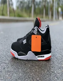 Release Authentic 4 Bred 4S IV Men Black Cement Grey Summit White Fire Red Shoes casual shoes With Original Box 3084970609570835