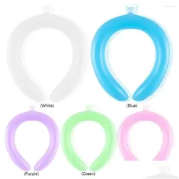 Bandanas Wearable Cooling Neck Wraps Reusable Cooler Portable Neckband Easy To Clean For Extremely Weather/Summer Heat Drop Delivery F Dhj39