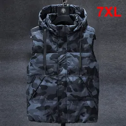 Kamizelki męskie kamizelki kamuflażowe Mężczyzny Modne Mleela Kurtki 7xl Plus Size Spring Autumn Camo Płaszcz Mężczyzna Big 230921