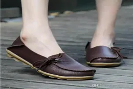 Whole 20 colors outdoor Genuine Leather Doug Shoes Woman Loafers New Flat with Soft Bottom Casual Shoes Female Ladies Leisure7780705