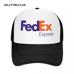 Ball Caps FedEx_Express.svg Casual Plain Mesh Baseball Cap Adjustable Snapback Hats For Women Men Dad Trucker