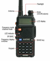 Walkie Talkie BF UV5R Ricetrasmettitore wireless HAM per vigili del fuoco portatile con scanner radio bidirezionale8265555