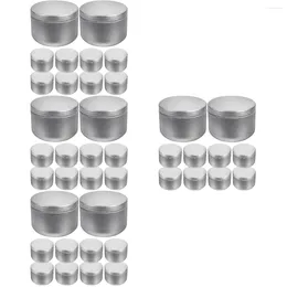 Storage Bottles 40 Pcs Food Jars Tinplate Tea Containers Lids Tins Candy Canisters Leaf Airtight Loose Travel