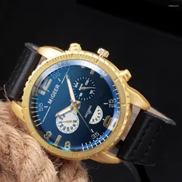 Wristwatches 2023 Watch Men's Belt Quartz Geneva Blast Fashion Leisure Business Bulk Items Wholesale Men Watches Luxury
