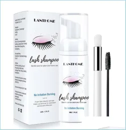 Makeup Remover 50Ml Professional Eyelash Eye Lashes Foam Cleaner Pump Design Individual Extension Shampoo Remover With Brush Drop 5188600