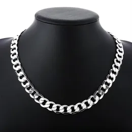 Andara silver 925 10mm 22 24 26 Men Figaro chain necklace for men silver 925 jewelry large necklace N185255i