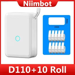 Skrivare D110 Termisk mini Portable Adhesive Label Printer för mobil Niimbot Paper Maker Pocket Printer för klistermärken i Hebrew Labeler L230921 L230923