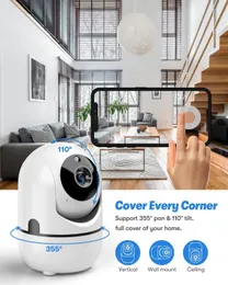 IP-camera's 5G Indoor WiFi-camera 1080P PTZ Draadloos toezicht Babyfoon Auto Tracking Alexa-beveiliging 230922