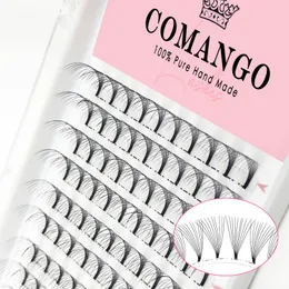 Cílios Postiços Comango 1 CaseLot Volume Russo 3D 4D 5D 6D 10D Extensão de Cílios Premade Fan Individual Mink Lashes Cilios 230921