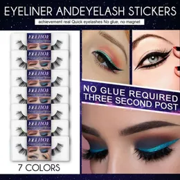 2023 Latest False Eyelashes Adhesive Eyeliner Eyelash Makeup Stickers Eyes Reusable Cosmetic Tool For Women Eye390