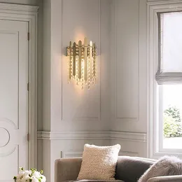 Wall Lamp Modern K9 Crystal LED Lamps Room Girls Art Hallway Lights Bedroom El Decoracion Pared Home Appliance