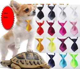 50pcs Fashion solid color and candy color Polyester Silk Pet Dog Necktie Adjustable Handsome Bow Tie Necktie Grooming Supplies P91367351