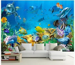 3d wallpaper custom photo non-woven mural The undersea world fish room painting picture 3d wall room murals wallpaper3476024