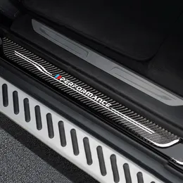 Tillbehör Dörr Sill Scuff Plate Guards Carbon Fiber Door Seals Protector Stickers för BMW F10 F30 F34 E70 X1 X5 X6 CAR STYLING239G