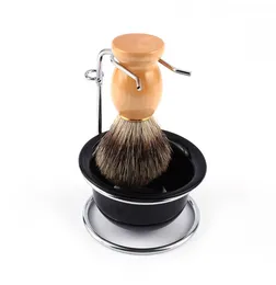 Meicoly Men Shave Kit Durable Beauty Design Bowl Mug Brush Soap Dish Stand Holder Portable Shaving Razor Beard Clean Shaver Set 3p1534674