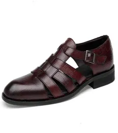 Sandálias italianas estilo moda sandálias de couro genuíno para homens vestido de negócios sapatos de couro artesanal sandalias tamanho grande 3547 xc5p25195497