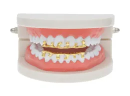 Gold Silver Grillzs Single Tooth Grillz Cap Top Bottom Grill Bling Custom Teeth Volcanic Rock Drop Shape Punk Hip Hop Jewelry4994286