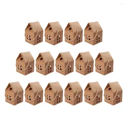 Gift Wrap 15Pcs Decorative Packing Boxes House Shaped Paper Candy Distributions Born