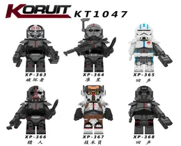 KT1047 Plastic Building Blocks Space Wars Minifigs Mini Toy Figures Stormtrooper The Bad Batch Destroyer Crosshairs Echo Hunters1351775