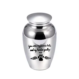 70x45mm Angel Wings Cremation Pet Ashes Pendant Dog Paw Print Aluminum Alloy Ashes holder kiefsake- 당신은 내가 가장 좋아하는 H186J