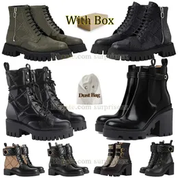 Dhgate gorący pustynia buty wysokie obcasy Martin Buty damskie kostki kolan kolanowy wysoki skórzany but platforma butowa but bot z butem koronkowym buty śnieżnym but z pudełkiem z pudełkiem