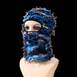 Beanie/Skull Caps BeanieSkull Caps Balaclava Distressed Knitted Full Face Ski Mask Winter Windproof Neck Warmer for Men Women One Size Fits All 230831 x0922