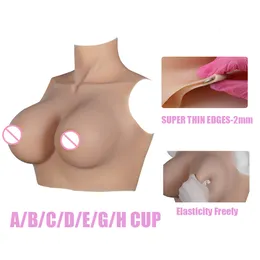 Breast Form Crossdresser Forms A B C D E G HCup Fake Boobs Super Thin Material Silicone Tits Shemale Transgender Cosplay Female Chest 230921