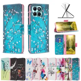 Huawei Mate 60 P50 Honor X6a 90 X50i Pro Plus Lite Wallet Leather Flower Phone Case Colutfullのパターンケース