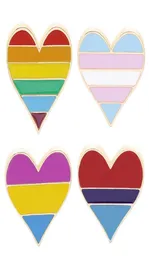 Gay Lesbische Trots Regenboog Emaille Revers Pin Broche Badge Unisex Mode-sieraden Liefde Hart Broches5444045