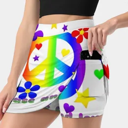 Skirts Peace And Love Women's Skirt With Hide Pocket Tennis Golf Badminton Running