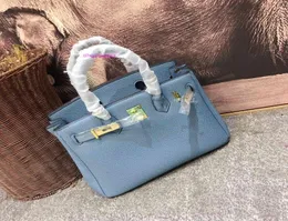 Designer Handbags Tote Berkin Bags Woman Large Capacity Fashion FullGrain Litchi Pattern Cowhide Shoulder Shopping9310205
