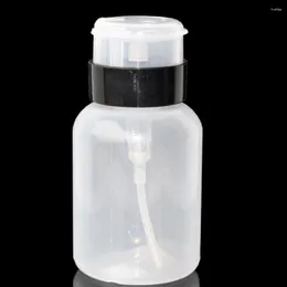 Storage Bottles 1/2/4PCS Portable Empty Plastic Press Pump Bottle Nail Polish Remover Alcohol Liquid Containers Art UV Gel Cleaner