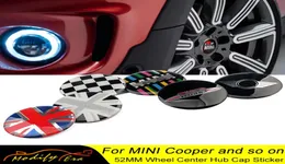 52 мм автомобильный Стайлинг, центральная крышка колеса, наклейка, колпачок ступицы для Mini Cooper S JCW OneR55 R56 R60 R61 F54 F55 F56 F60 Clubman Countryman6071494