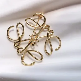 Einfache Brief Pins Broschen Designer Schmuck Für Frauen Gold Brosche Herren Klassische Marke Breastpin Schal Anzug Party Kleid Ornament