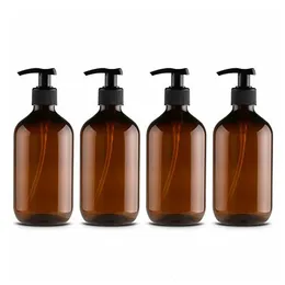 Liquid Soap Dispenser 4PCS 500ml Bathroom Soap Dispenser Reusable Hand Pump Dispenser Bottle Bathroom Shower Gel Shampoo Refillable Bottle Container 230921