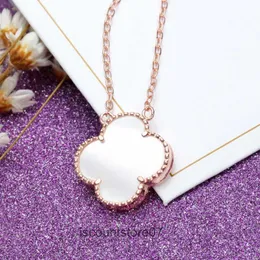 S925 Silver Fashion Classic 4four Leaf Clover Necklaces Pendants Motherofpearl Plated 18k for Womengirl Valentine039s Mothe4177082RSVV