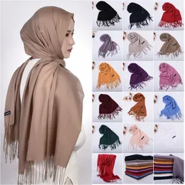 Halsdukar qlukeoyy 70 x 180 cm hösten vinter ren färg kashmir halsduk sjal wrap pannband hijabs halsdukar 230921