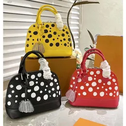 Womens Designer L x Yayoi Kusama Alma BB Handbag Multicolor Dots print Top-Handle Bag Infinity YK Monograms Totes Purse Women's Crossbody Shell Bags