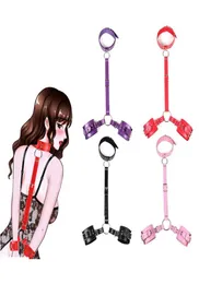 Massage Backhand tied Bdsm Bondage Restraint with Collar and Handcuffs Slave Fetish Bondage Gear Erotic Sex Toys For Couples Adult8161620