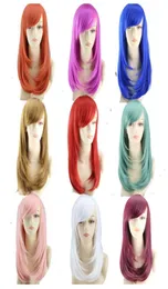 WoodFestival Cosplay Wig for Women long Straight Wigs Synthetic Fiber hair暑さ耐性赤青の白いブルゴーニュWIGパーティー6337476