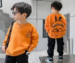 Pullover Toddler Baby Cartoon Rabbit Sweatshirts Autumn Children Long Sleeve Tops Orange black Korean Kids Clothes 8 To 12 Years 24856150