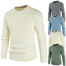 سترات الرجال السترات الأساسية الرجال Maglioni Tinta Unita O-Collo Manica Lunga Pullover Maschile Lavorato A Maglia Moda Invernale Nuovi