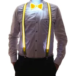 Suspenders Ornament Vuxen Mens Luminous Suspenders Party LED BELE Justerbart Perfekt för Music Festival Party 230921