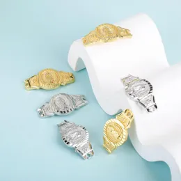 Ciondoli che vendono connettori per braccialetti con ciondolo semilavorato religioso Produzione di gioielli fai-da-te Lusso placcato in oro 18 carati
